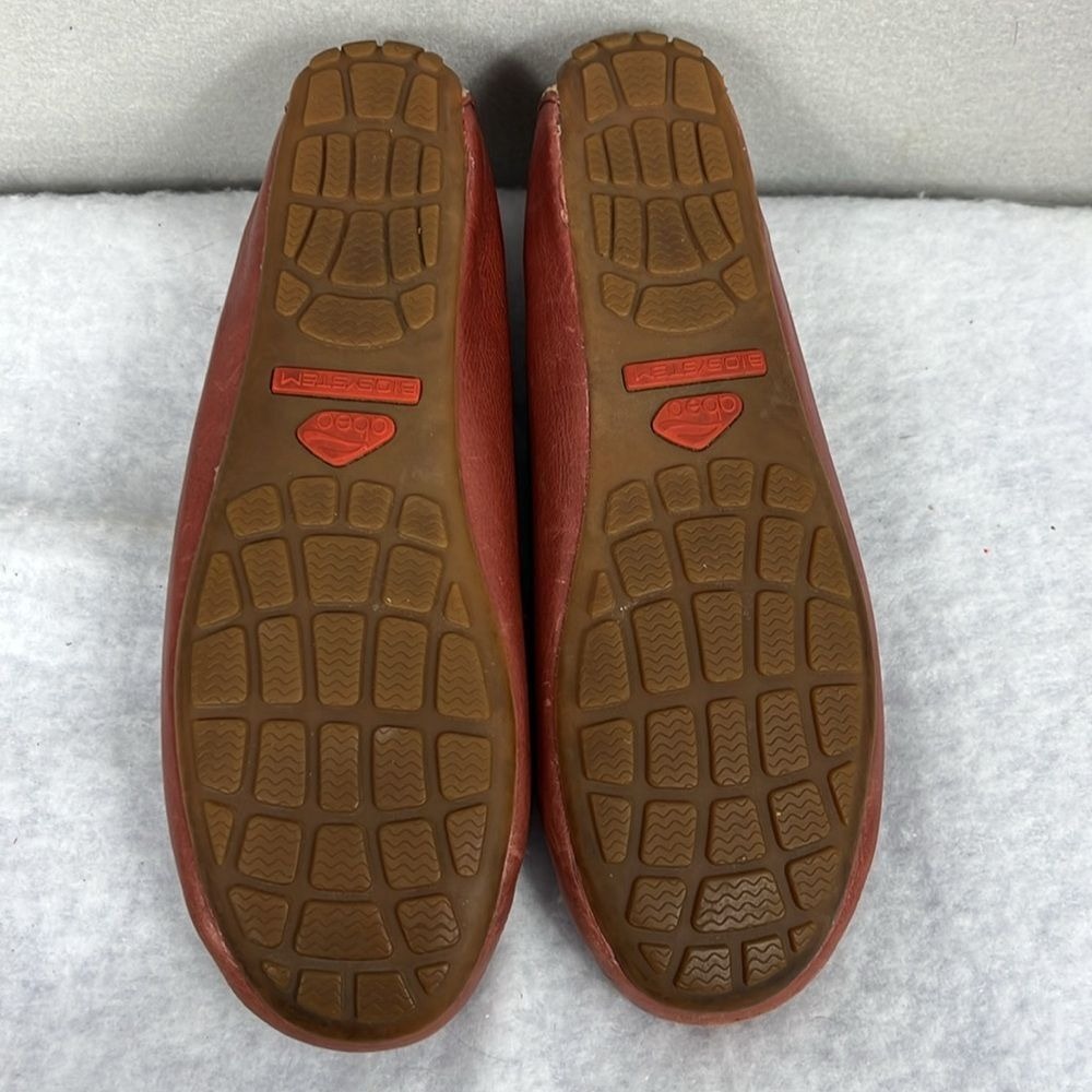 Abeo Bio System Marilee Leather Driving Loafer Shoes Womens‎ Size 7 Light Red - Picture 9 of 10